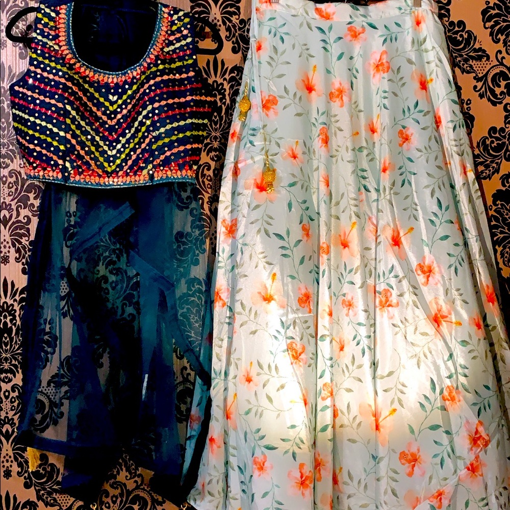 Indian traditional wear, party wear lehenga!